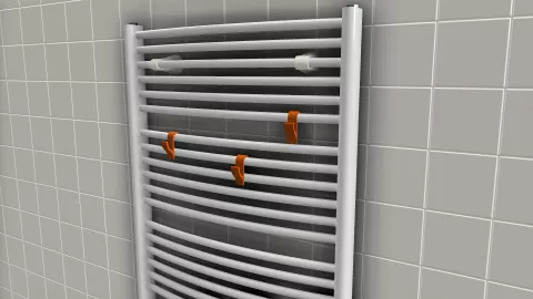 Radiator towel hook