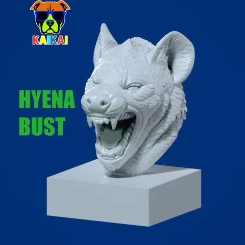 Ferocious Hyena bust model - 3D print - Rubber Duck