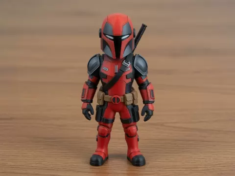 Mandalorian × Deadpool Figure | Star Wars Marvel