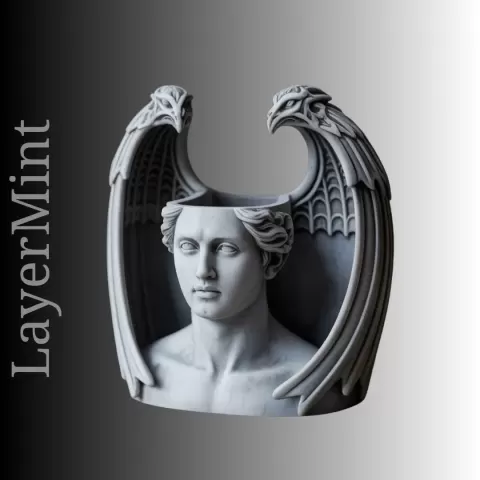 Dragon Winged Bust Statue