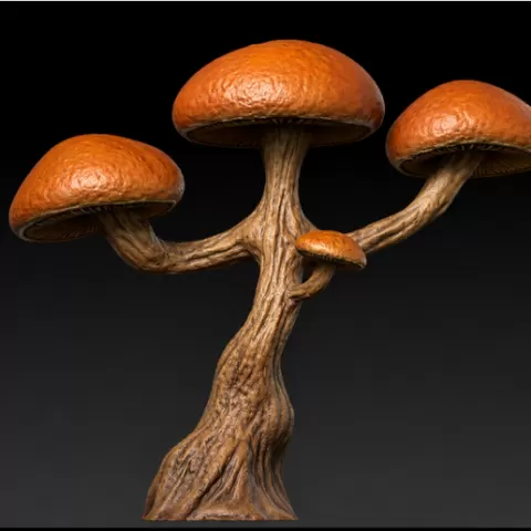 Fantasy Mushroom Tree – Stylized 3D Printable Miniature