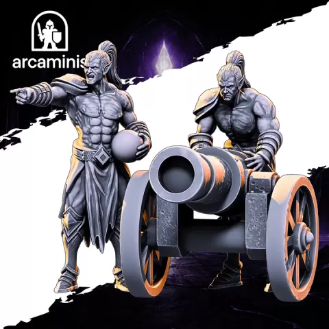 Mortar – Dark Elf Mortar STL | Dark Elf Artillery Miniature | 28mm 32mm Presupported Fantasy Army by ArcaMinis