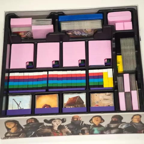 Paladins of the West Kingdom Collector's Box + City of Crowns + Vassals mini expansion boardgame organizer by Albert Ng