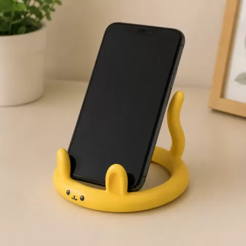 Cat Mobile Stand Design DIY v1 3D Printable Model