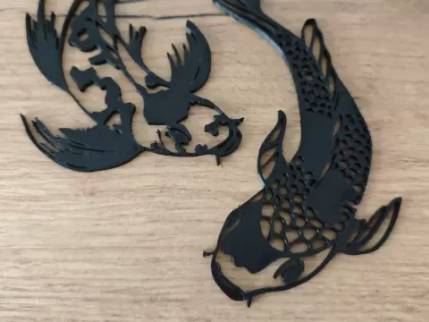 Yin-Yang Koi Wandbild | Elegante Wall Art