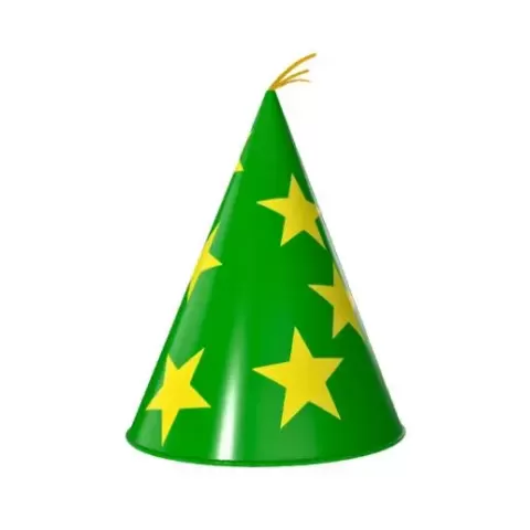 Star Pattern Cone Party Hat 3D Model STL Printable - Usman-3D
