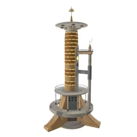 Sci-Fi Command Tower 3D Model STL Printable - Meine-mmu-3D