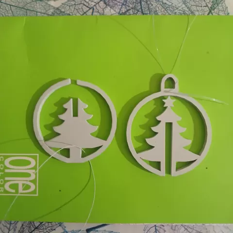 Assembled Christmas ball with tree - AGMS