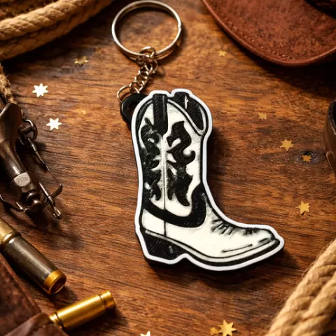 cowboy boot keychain