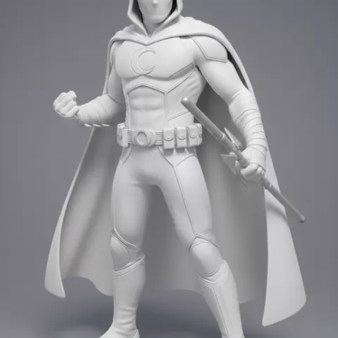 ​Moon Knight: The Fist of Khonshu – High-Detail 3D Printable Statue