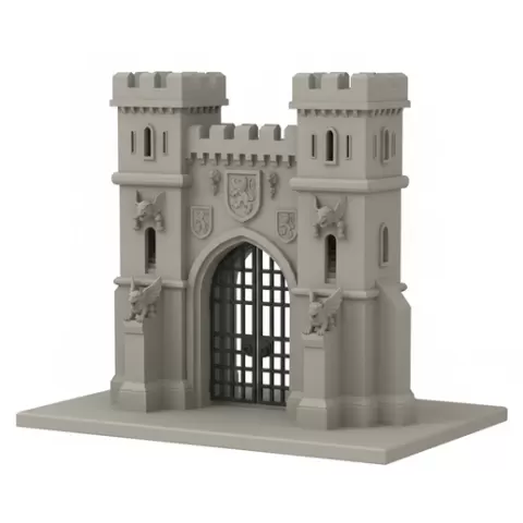 City gate mythical creature, resin print, stl miniatures, boss monster, werewolf, undead skeleton, dungeons and dragons, dragon model, fantasy bust, zombie figure, sorcerer, warlock, statue figurine, necromancer, rpg miniature, dnd miniature, epic fa