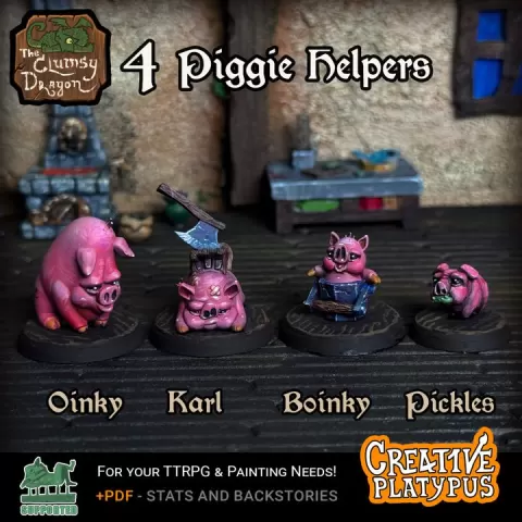 Piggie Kitchen Helpers by Creative Platypus