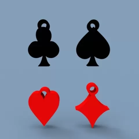 Classic Card Suit Charm Collection
