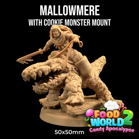 Mallowmere, The Silent with Cookie Monster Mount | PRESUPPORTED | Food World 2 by The Dragon Trappers Lodge