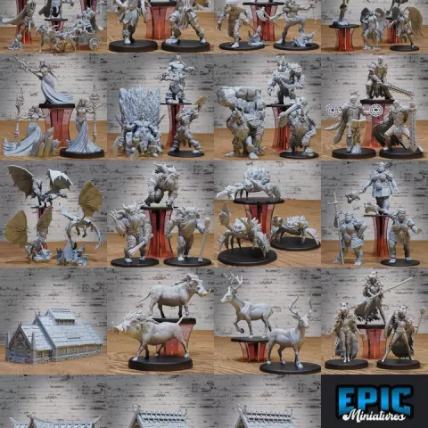 Northern Tales Set / Viking & Norse Encounter / Winter & Snow Legends Collection / Pre-Supported by Epic-Miniatures