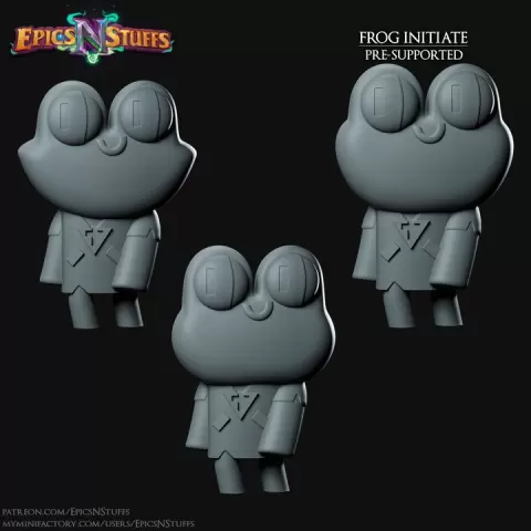 Frog Initiate (3 variants), Cult of the Lamb Miniature, Pre-Supported by Epics N Stuffs