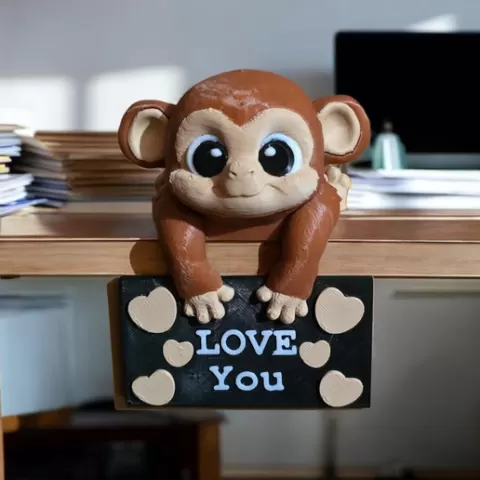 Shelf Sign Holder Monkey