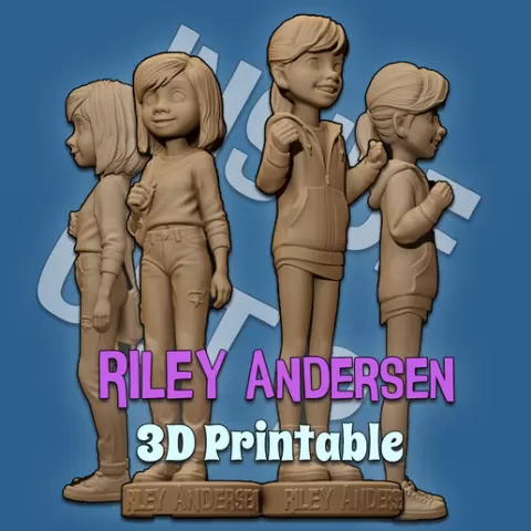 Riley from Inside Out 1 and 2 printable figures