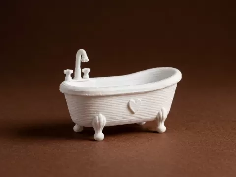 Dollhouse Clawfoot Bathtub 3D Model