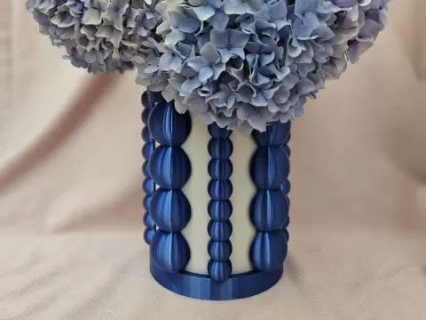 Modern Beaded Vase