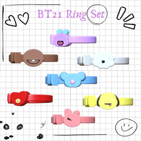 BT21 RING SET