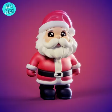 Flexi Santa STL & 3MF Multicolor by ArtFlex