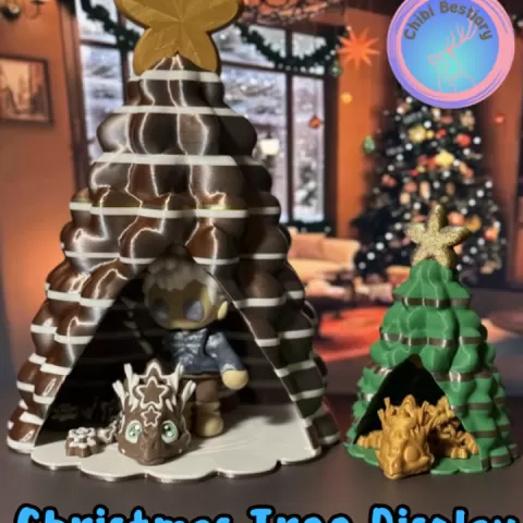 Christmas Tree Display by ChibiBestiary