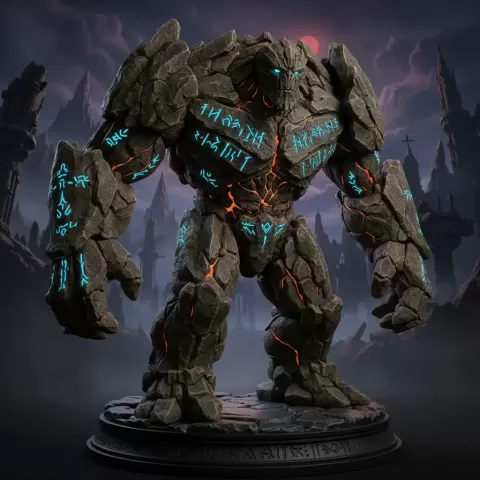 Stone Golem - GoldenDawn