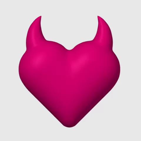 Devil Heart Straw Topper