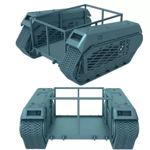 Milrem Robotics Showcases THeMIS Combat Cargo / THeMIS Cargo Military / military tank / launcher / rocket / Cargo Military