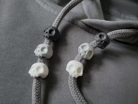 Cute skull - drawstring beads