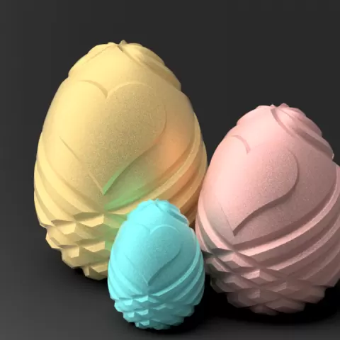 Large Heart Egg by Bearded Printer