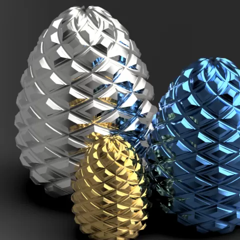 Large Pinecone Egg by Bearded Printer