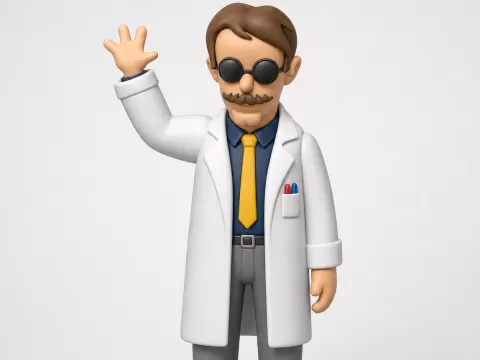 Dr. Nick Riviera -"Hi Everybody!"Simpsons Figurine