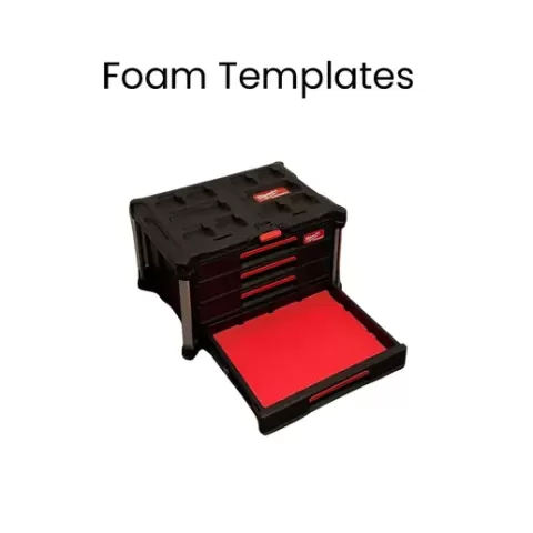 Milwaukee Packout 4-Drawer Foam Insert Template DXF – Tool Organiser Pattern