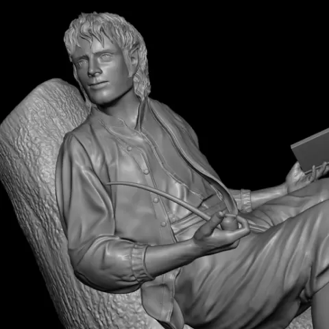 Frodo Reading - Fan Art