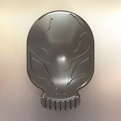 Chrome Skull Belt Buckle