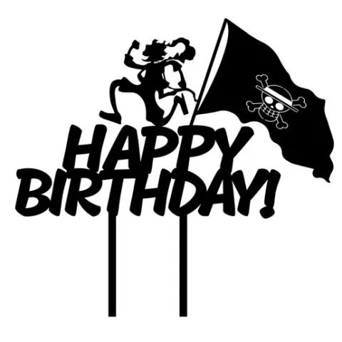 TOPPER CAKE ONE PIECE FLAG