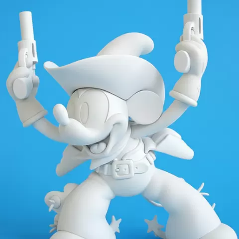 Mickey mouse & cowboy hat 3D model