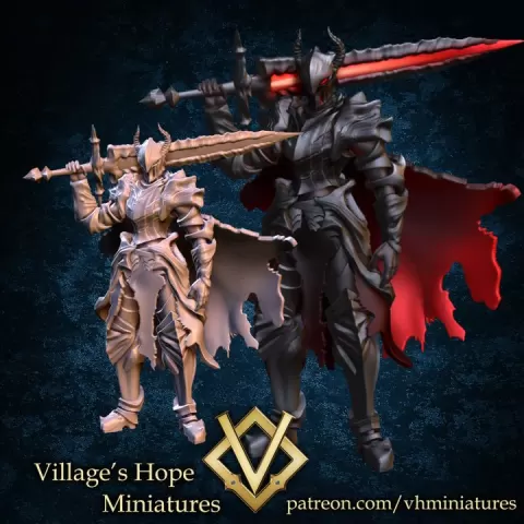 Dark knight of the four demonic general by Village's Hope Miniatures