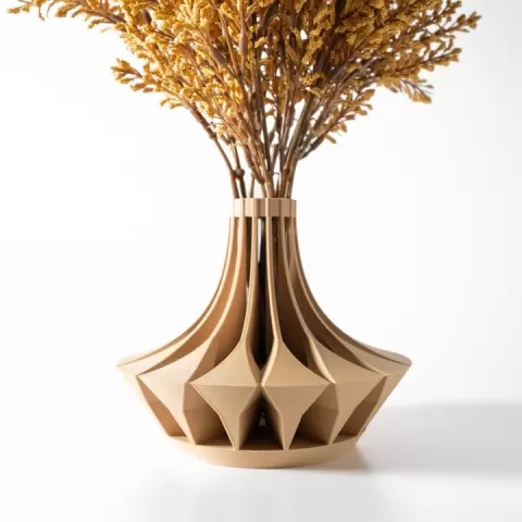 The Savi Short Vase, Modern and Unique Home Decor for Dried and Preserved Flower Arrangement by MODERN MACHINE