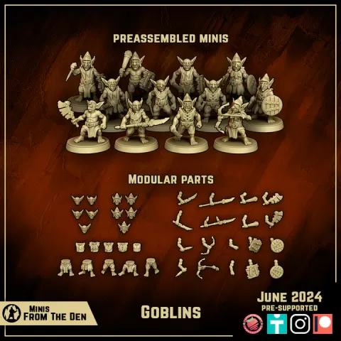 Goblins - Minis PACK [Modular] by Minis From the Den