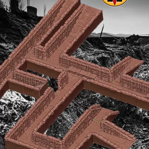 Trench Bundle 1 by Skirmish Tabletop Terrain