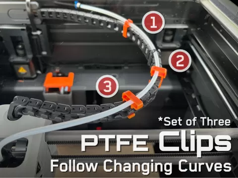 Better PTFE Chain Clips for Bambu Labs P1P,P1S,X1C