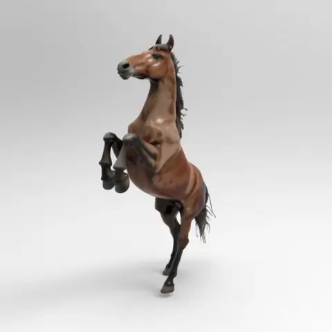 Rearing Horse Figure - Horse Standing on Hind Legs for Dynamic Farm and Nature Scenes