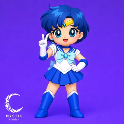 Sailor Mercury Ocean Guardian Chibi