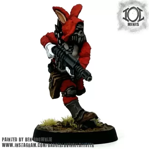 Hopper - Bunny Clan Ganger with Lazergun by Imitation of Life Miniatures