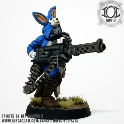 Ratata - Bunny Clan specialist with Machinegun by Imitation of Life Miniatures