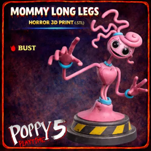 Mommy Long Legs Bust - Poppy Playtime 5 Inspired 3D Printable Model / Mommy Long Legs Bust - Poppy Playtime 5 Inspired Version 3D Printable Model