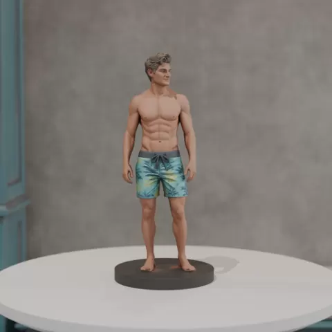 man model beach style